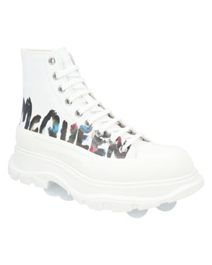 Alexander McQueen Tread Slick Boots 'Witte Graffiti'