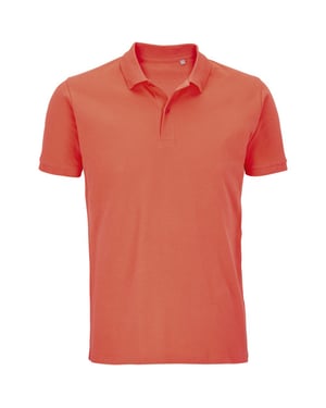SOLS Heren Planet Piqué Biologisch Poloshirt (Pop Oranje)