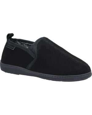 Hush Puppies Heren Arnold Slip On Leather Slipper (Zwart)