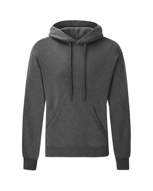 Fruit of the Loom Volwassenen Unisex klassiek sweatshirt met capuchon (Donkergrijs)