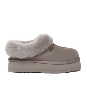 EVER AU Dames Leren Pantoffels - Topknot