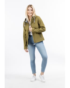 Schmuddelwedda softshell jas Dames Olijf-271