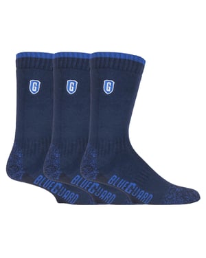 Blueguard - 3 paar werksokken voor laarzen met stalen neus - Blauw