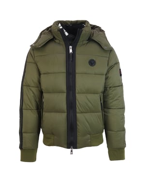 Plein Sport Padded Taped Sleeve Green Jacket