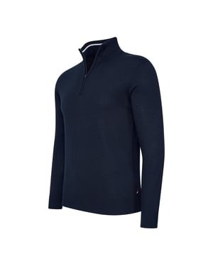 Cappuccino Italia Trui Bergamo Zip Pullover Blauw