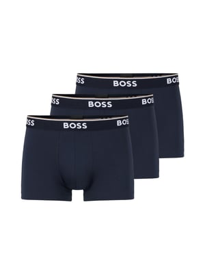 Men's Hugo Boss 3 Pack Stretch Cotton Boxer Trunks in Navy