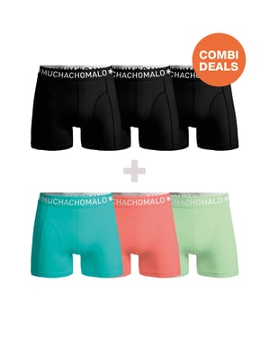 Muchachomalo Heren Boxershorts - 3+3 Pack - Mannen Onderbroeken