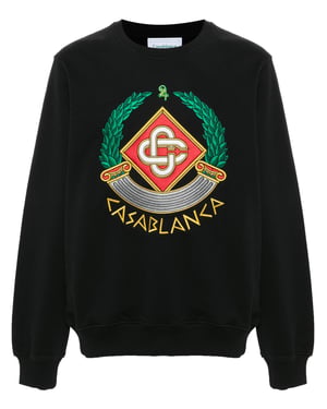 Casablanca Casa Crest Geborduurd Sweatshirt in Zwart