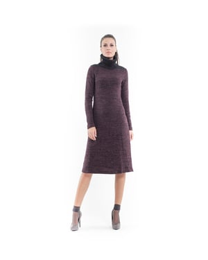 Wollen Blend Polo Hals Jurk