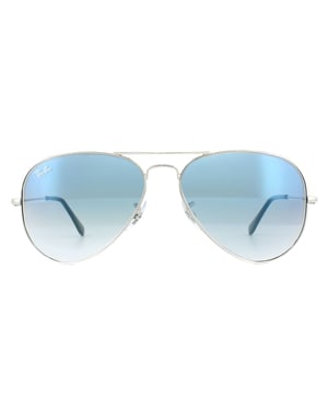 Ray-Ban Aviator Mens Silver Gradient Light Blue Zonnebril