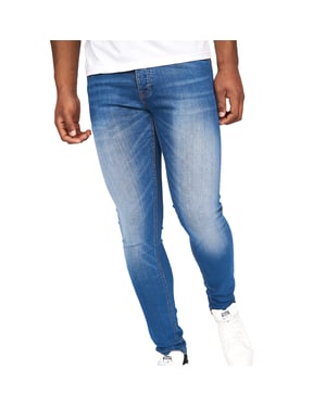 Crosshatch Heren Barbeck Slim Jeans (Stone Wash)