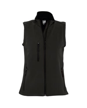 SOLS Dames/dames Rallye Soft Shell Bodywarmer Jacket (Zwart)