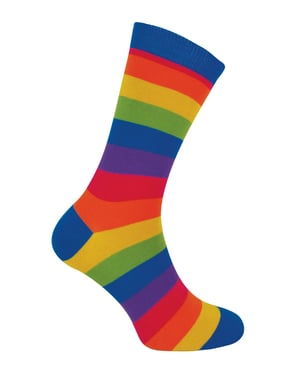 Mr Heron bamboesokken met nieuw patroon voor heren - Regenboogstrepen
