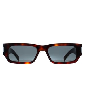 Saint Laurent Rechthoekige Heren Havana Crystal Zwart SL660