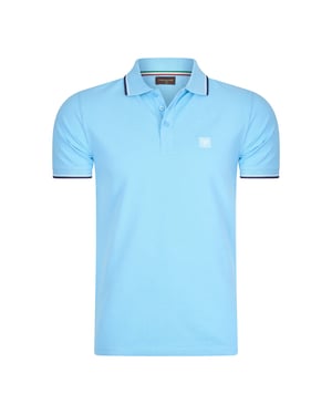 Cappuccino Italia Polo SS Polo Applique Pique Blauw