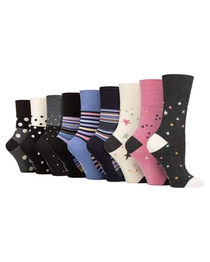 Gentle Grip - Dames 9 Pak Bamboe Sokken - SOLRM394041