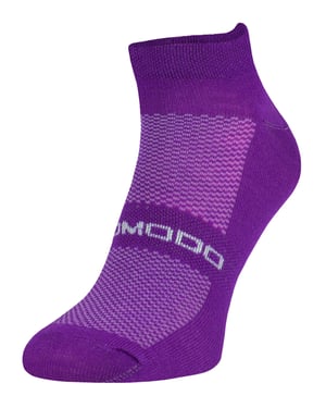 Merinowol hardloopsokken | Comodo | Lichtgewicht gedempte enkelsportsokken voor heren en dames - Fuchsia
