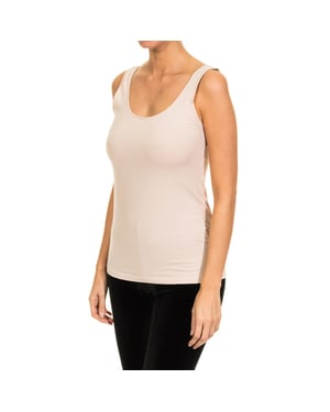 Dames-T-shirt met brede band en ronde hals Lichtgewicht stof 1045201