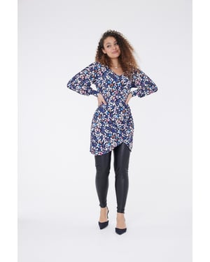 Bodycon jurk met luipaardprint - Paars
