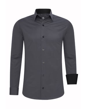 Rusty Neal Overhemden Overhemd Slim Fit Grijs