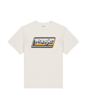Wrangler - grafisch t-shirt gedragen in wit