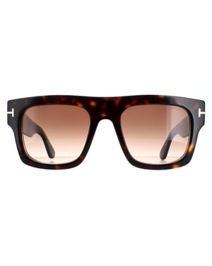Tom Ford FT0711 Fausto 52F donker havana bruin gradiënt zonnebril