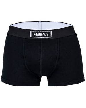 Versace Korte Trunk Jersey Katoen Topeka+Elastische Canete Logo Boxer Shorts