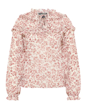 Dreimaster Blouse met ruches bridgeport Dames Witte roest