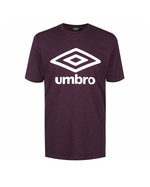 Umbro Groot Logo Heren Donker Paars T-Shirt