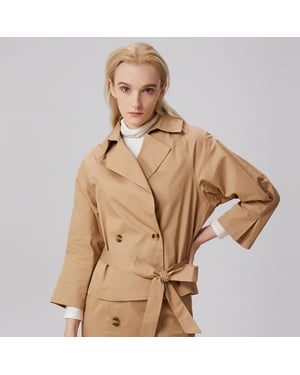 Coton Trench-Jacket met dubbele borsten