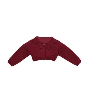 Gebreide meisjesjas in tricot 6622W14