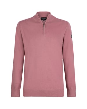 Presly & Sun Trui Lewis Zip Knitted Pullover  Roze