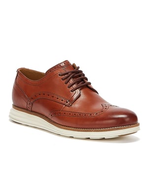 Cole Haan ØriginalGrand Shortwing Oxford Heren Bruin/Wit Brogues