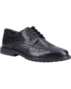 Hush Puppies Meisjes Verity Leren Brogues (Zwart)