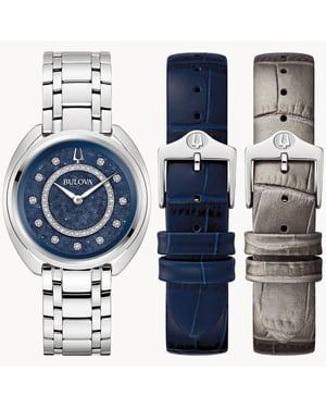 Bulova Duality Dames Horloge Zilverkleurig 96X160