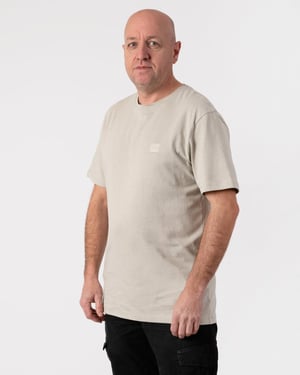 BOSS Orange Tales Heren Katoen-Jersey T-shirt Met Logo Patch