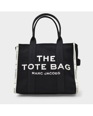 De grote boodschappentas in zwart canvas