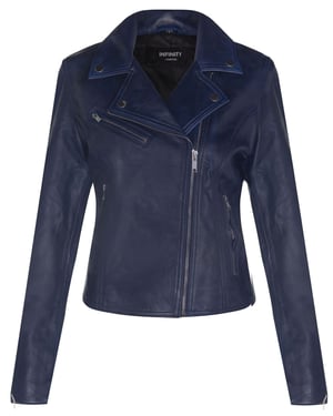 Dames klassiek leren Brando bikerjack-Loughton