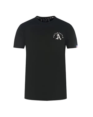 Aquascutum London Embroidered A Logo Black T-Shirt
