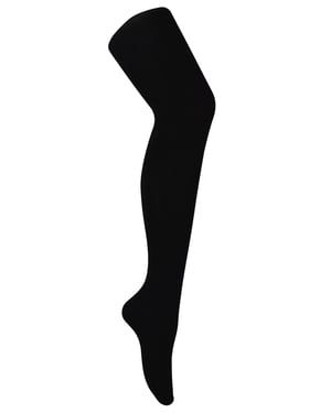 Superzachte zwarte ondoorzichtige bamboe panty voor dames - Zwart
