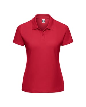 Russell Dames/Dames Klassiek Polycotton Poloshirt (Klassiek rood)