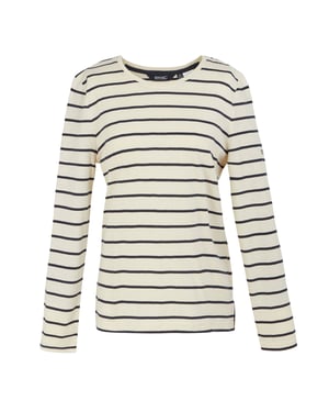 Regatta Dames/Dames Federica II Stripe T-shirt met lange mouwen (Licht Vanille/Navy)