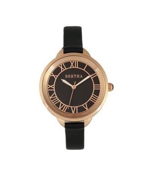 Bertha Madison Zonnewijzer Horloge met Leren Band