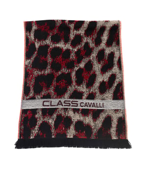Cavalli Class Mannen Bordeau Wollen Sjaal