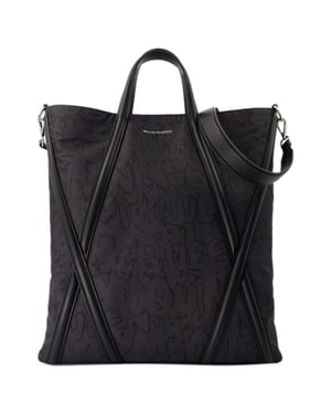 Harnas Shopper Tas - Alexander McQueen - Nylon - Zwart