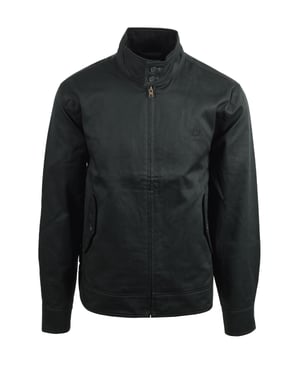 Fred Perry Gewaxte Katoenen Harrington Jacket Nachtgroen