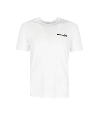 Les Hommes T-shirt Typography Mannen zwart