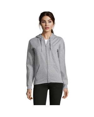 SOLS Dames/Dames Seven Full Zip Hoodie (Grijze Melange)