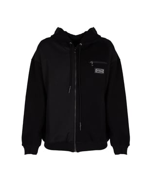 Les Hommes blouse Zip Hoodie Mannen zwart