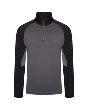 Dare 2B Heren Fuser Core Stretch Half Zip Thermo Top (Ebbenhoutgrijs)